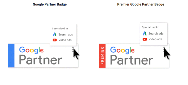 Selos do Google Partner