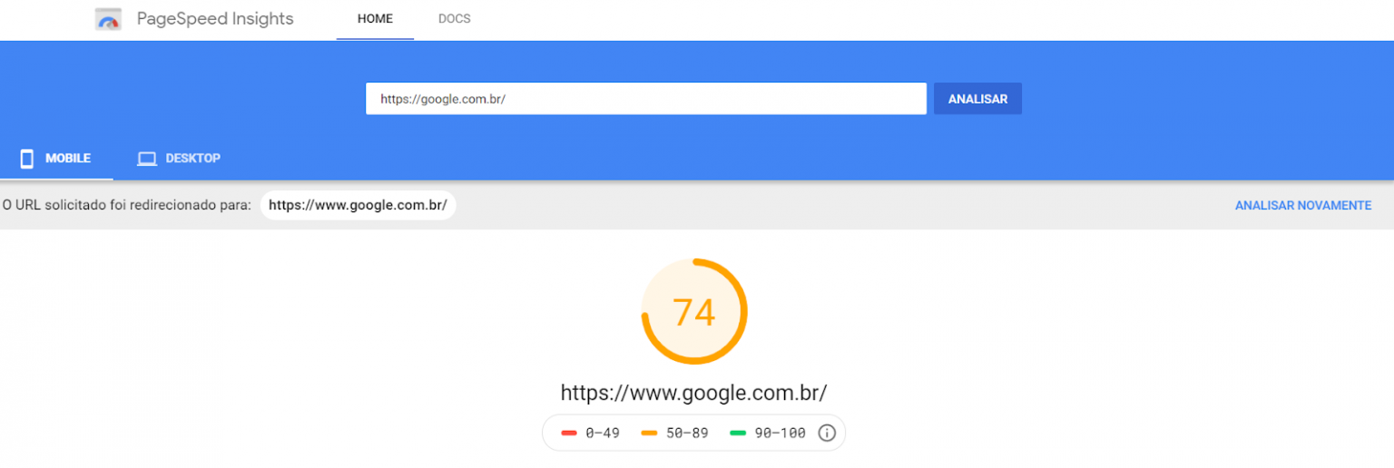 #1: Google PageSpeed Insights