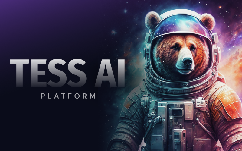 chatgpt: imagem de um urso astronauta gerado pela plataforma Tess AI