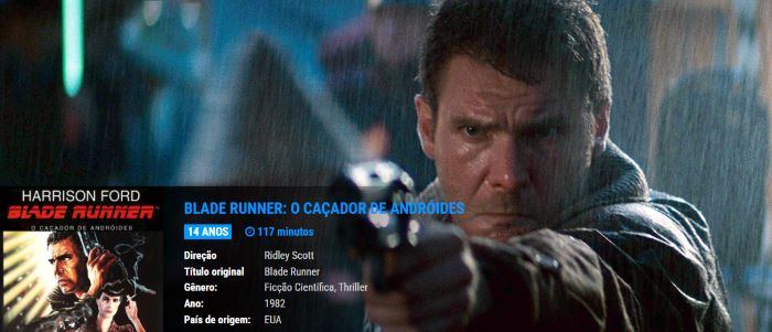 Filmes de Inteligência Artificial: imagem da capa do filme Blade Runner