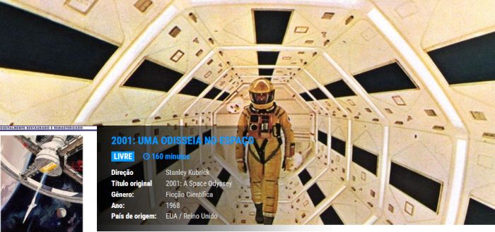 Filmes de Inteligência Artificial: imagem da capa do filme Uma Odisseia no Espaço