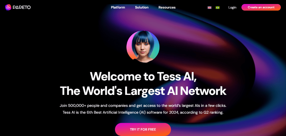 Copilot AI: Tess AI home page