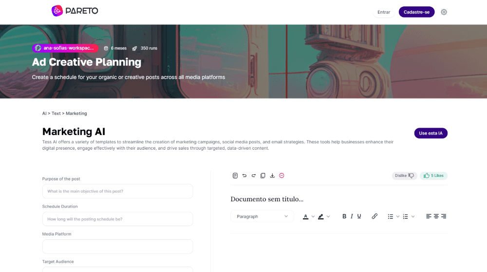 Generative AI use Cases: Tess AI platform image