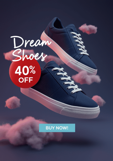 Image 3: realistic image of a sneaker ad