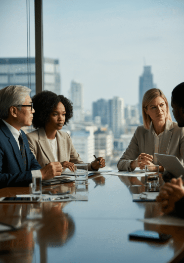 Image 3: realistic image of a diverse group of executives