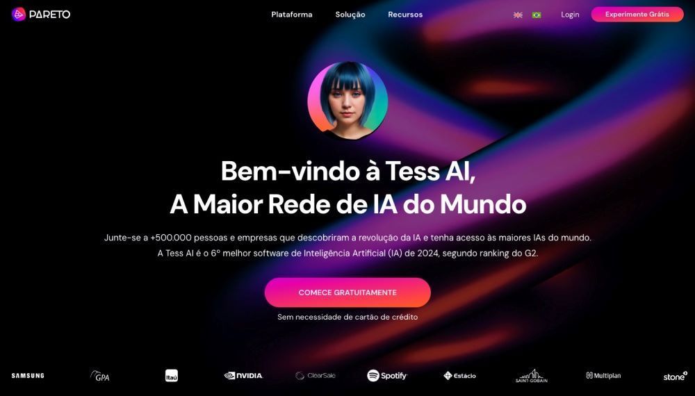 Image 3: Tess AI homepage